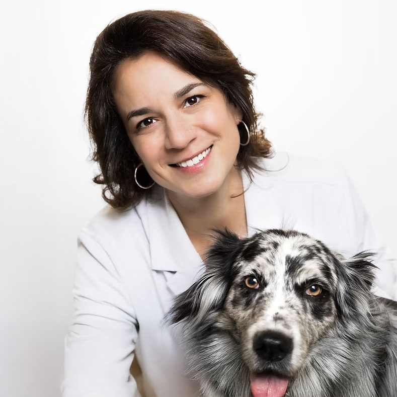Dr. Vanessa Ferraz with her dog